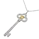 Collier pendentif clé couronne de diamants en platine 44271099 - Tiffany & Co
