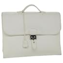 HERMES Sac Adepesh Business Bag Couro Branco Auth bs9397 - Hermès