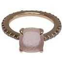 Rose Gold  Diamond  and Pink Quartz Nudo Diamond Ring - Pomellato