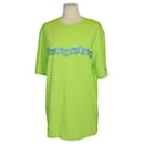 Lindgrünes, bedrucktes Rundhals-T-Shirt - Moschino