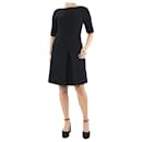 Black short-sleeved wool dress - size UK 10 - Fendi