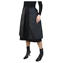 Black nylon patchwork skirt - size UK 8 - Prada