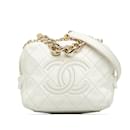 CC Quilted Leather Chain Crossbody Bag - Chanel