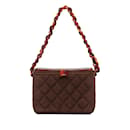 CC Quilted Suede Chain Vanity Bag - Chanel