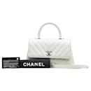 Bolsa Chanel Caviar Skin Chevron V-Stitch Coco Handle 28 Em ótimo estado