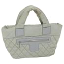 CHANEL Cococoon Hand Bag Nylon Gray CC Auth bs9551 - Chanel