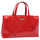 LOUIS VUITTON Monogram Vernis Wilshire PM Hand Bag Rose Pop M93643 auth 58462 - Louis Vuitton