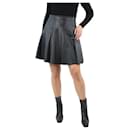 Minifalda de cuero negra - talla UK 10 - Autre Marque