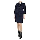 Navy blue cropped jacket and skirt set - size UK 10 - Autre Marque