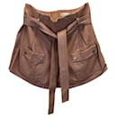 Red Valentino Garavani Belted Shorts in Nude Pink Leather