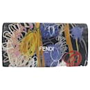 Carteira Fendi x Noel Fielding Continental Carteira Longa de Couro 7M0264 0Ah8Q em bom estado