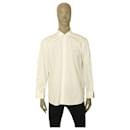 Burberry Men's White Cotton Blend Button Down Shirt Long Sleeve Top XXXL