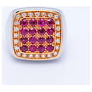 Gold Ring with Diamonds and Rubies - Autre Marque