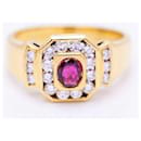 Ring with Diamonds and Ruby - Autre Marque