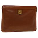 CELINE Bolso Clutch Piel Marrón Auth bs9584 - Céline