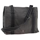 HERMES Fourre Tout Bassas Shoulder Bag Canvas Gray Auth ti1262 - Hermès