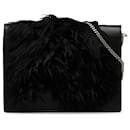 Celine Black Fur-Trim Frame Crossbody Bag - Céline