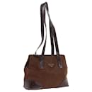 PRADA Shoulder Bag Nylon Brown Auth ac2435 - Prada
