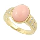 18k Gold Coral & Diamond Ring - & Other Stories