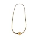 Vintage 1970s Gold Metal Long Medallion Coin Necklace - Chanel