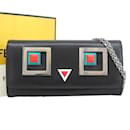 Leather Monster Continental Wallet With Chain 8M0365 - Fendi