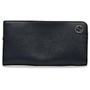 Gucci Blue Interlocking G Leather Long Wallet