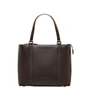 Leather Square Handbag - Burberry