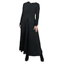Black long sleeved corset detail maxi dress - size UK 8 - Autre Marque