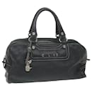 CELINE Hand Bag Leather Navy Auth bs9342 - Céline