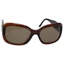 CHANEL Sunglasses Brown CC Auth am5178 - Chanel