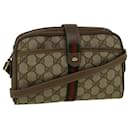 GUCCI GG Canvas Web Sherry Line Shoulder Bag PVC Leather Beige Green Auth 57313 - Gucci