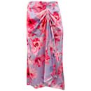 rosa rosa / Falda midi con print de flores multicolor morado - Pinko
