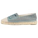 Espadrilles en toile à sequins CC bleues - taille EU 37 - Chanel