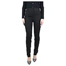 Black slim-fit wool trousers - size UK 10 - Saint Laurent