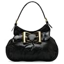 Gucci Black Leather Dialux Queen Hobo Bag