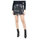 Black leather zipped mini skirt - size M - The Kooples