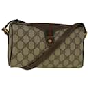 GUCCI GG Supreme Web Sherry Line Shoulder Bag Beige Red 89 02 018 Auth bs9379 - Gucci