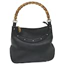 GUCCI Bamboo Shoulder Bag Leather Black 137379 Auth ep2235 - Gucci