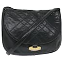 BALLY Shoulder Bag Leather Black Auth bs9505 - Bally