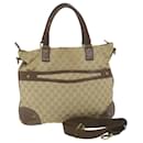 Gucci GG Canvas Tote Bag 2way Beige 115525 203989 auth 58799