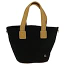 BURBERRY Blue Label Tote Bag Canvas Preto Bege Auth bs9626 - Burberry