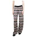 Multicoloured wide-leg wool-blend trousers - size UK 12 - Missoni