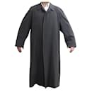 VINTAGE HERMES LONG COAT 50 Item 54 L FR IN ANTHRACITE WOOL COAT - Hermès