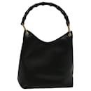 GUCCI Bamboo Shoulder Bag Leather Black 001 3007 3754 Auth ep2141 - Gucci