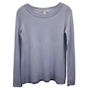 Diane Von Furstenberg Round-Neck Sweater in Light Blue Cashmere