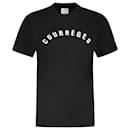 Ac Straight T-Shirt – Courreges – Baumwolle – Schwarz
