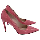 Prada Pointed-Toe 100 Pumps in Pink Patent Leather