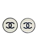 Chanel CC Clip On Brincos Brincos de metal em bom estado