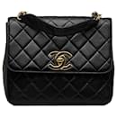 Chanel Black Quilted Lambskin XL Square Flap