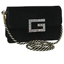GUCCI Square G Shoulder Bag Velor Black 544242 Auth yk9258 - Gucci